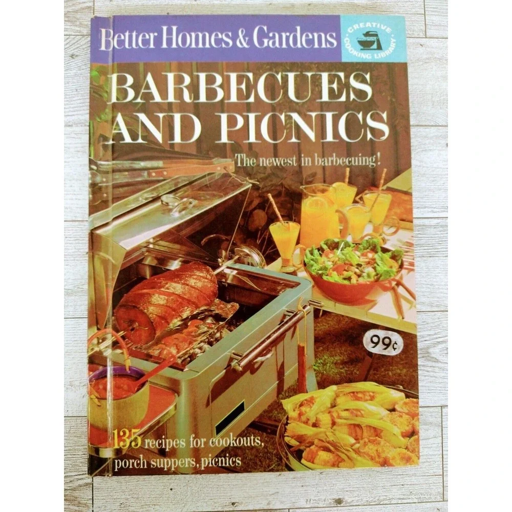 Barbecues and Picnics Cookbook 1963 Hardcover Better Homes & Gardens Retro-Core‎